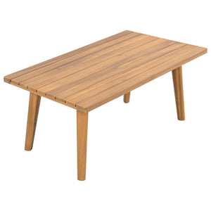 English Elm Outdoor Acacia Wood Patio Bistro Set with Cushioned Chairs and Coffee Table N757P395518I