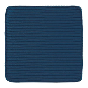 English Elm Upholstered Corduroy Square Ottoman Ribbed Texture Foam Coil Modern Living Room Blue N757P414086L