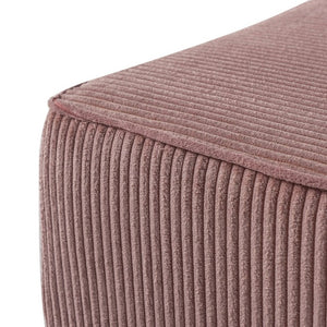 English Elm Upholstered Corduroy Square Ottoman Ribbed Texture Foam Coil Modern Living Room Pink N757P414086P