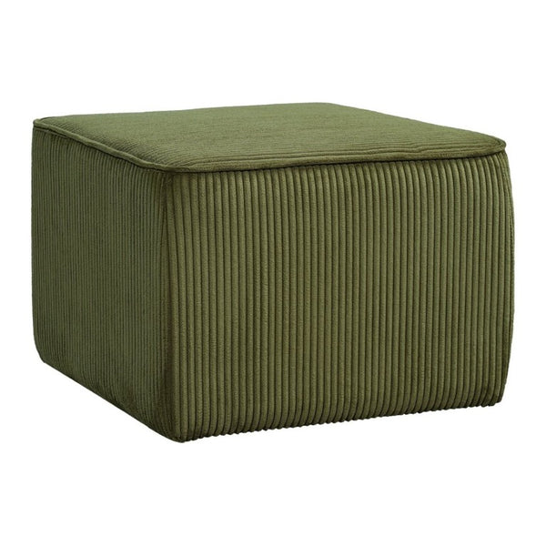 English Elm Upholstered Square Ottoman Ribbed Corduroy Foam Seat for Living Room or Den N757P414086V