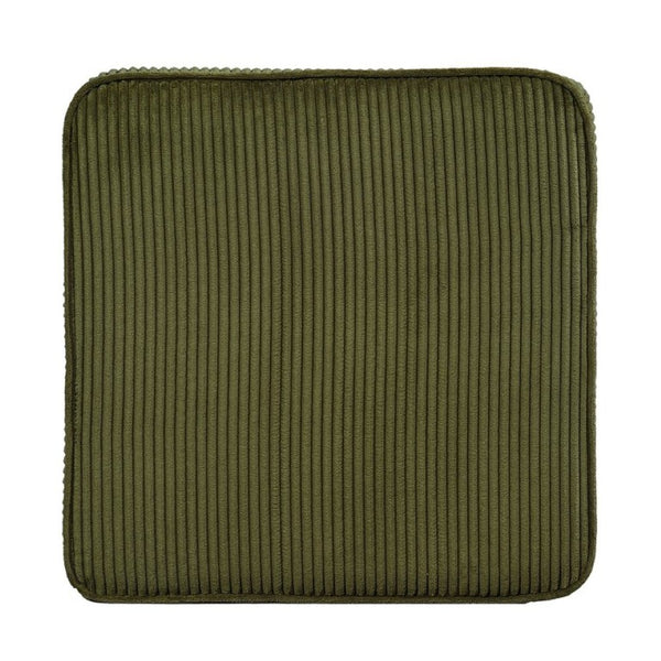 English Elm Upholstered Square Ottoman Ribbed Corduroy Foam Seat for Living Room or Den N757P414086V