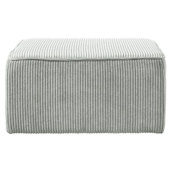 English Elm Upholstered Corduroy Square Ottoman Coil Spring Foam Seat for Modern Living Rooms N757P414087Q