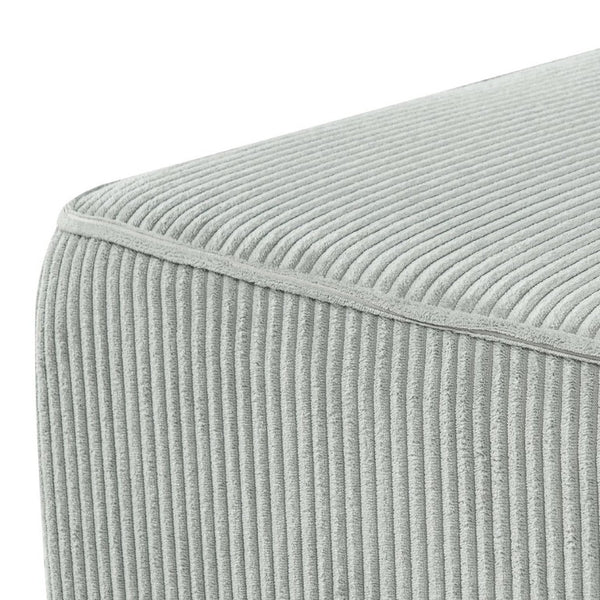 English Elm Upholstered Corduroy Square Ottoman Coil Spring Foam Seat for Modern Living Rooms N757P414087Q