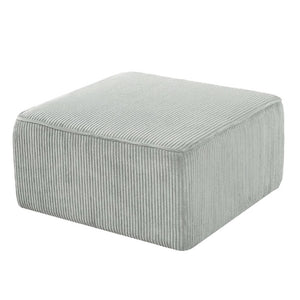 English Elm Upholstered Corduroy Square Ottoman Coil Spring Foam Seat for Modern Living Rooms N757P414087Q