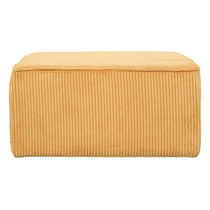 English Elm Upholstered Square Corduroy Ottoman Coil Spring Foam Seat for Living Room Accent N757P414087Y
