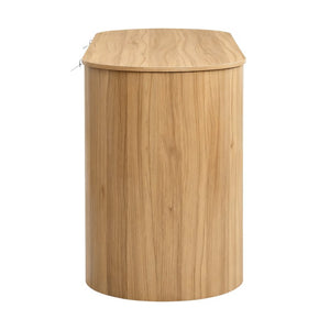 English Elm Storage Writing Desk with Sculptural Curved Base and Built in Shelves for Home Office N757P430797N