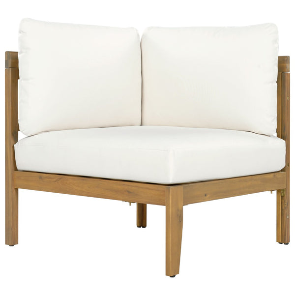 English Elm Outdoor Solid Acacia Wood Modular Sectional Sofa Set with Water-Repellent Cushions N757S538539B
