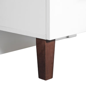 English Elm King Upholstered Bed Frame with Integrated Nightstands Warm Brown Built-In Look N758K020304W