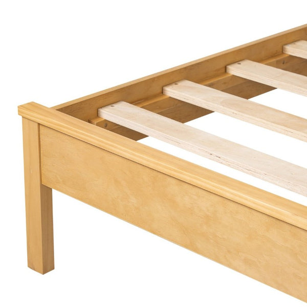 English Elm King Solid Pine Bed with Woven Rattan Headboard for Bohemian Coastal Bedrooms N758K119697N