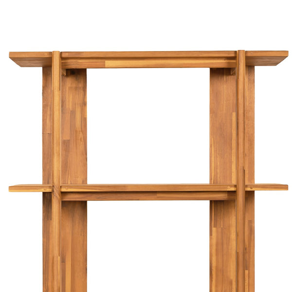 English Elm 4-tier Solid Acacia Wood Tall Open Bookshelf for Living Room or Home Office Display Teak N758P386640T
