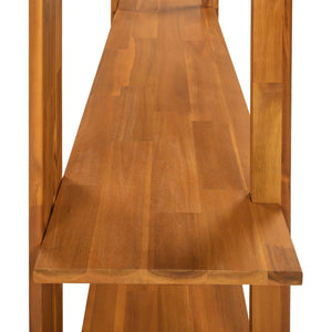 English Elm Big Solid Acacia Four Tier Bookcase with Teak Finish for Living Room or Home Office N758P386644T