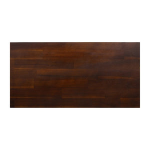 English Elm Big Solid Acacia Four Tier Open Bookshelf Walnut Finish Tall Living Room Storage N758P386644W