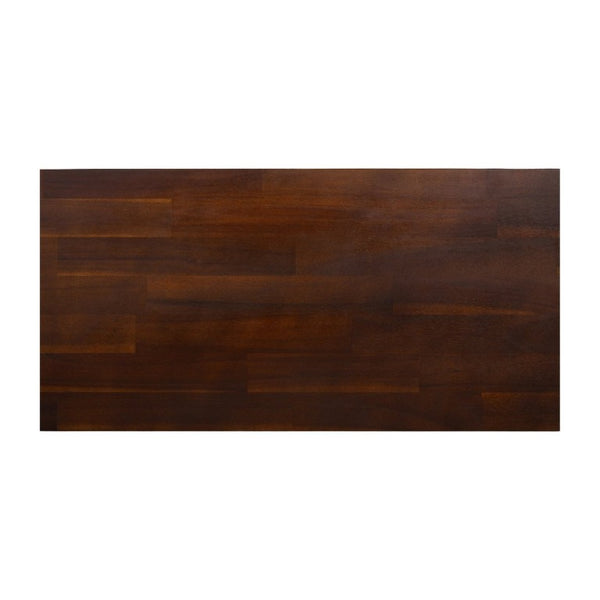 English Elm Big Solid Acacia Four Tier Open Bookshelf Walnut Finish Tall Living Room Storage N758P386644W