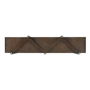 English Elm Walnut Acacia Six Tier Open Bookshelf Mid-Century Grid Display Unit for Living Room N758P412462W