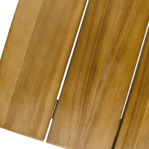 English Elm Denali Acacia Wood Outdoor Bar Table with Hairpin Iron Legs Teak Finish Patio N758P452732N