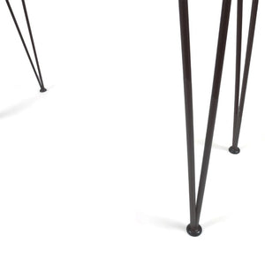 English Elm Denali Acacia Wood Outdoor Bar Table with Hairpin Iron Legs Teak Finish Patio N758P452732N