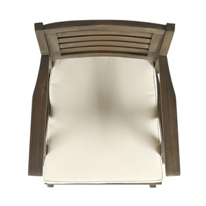 English Elm Hermosa Solid Acacia Ladder Back Outdoor Barstool Set of Two with Cushioned Seat N758P473736G
