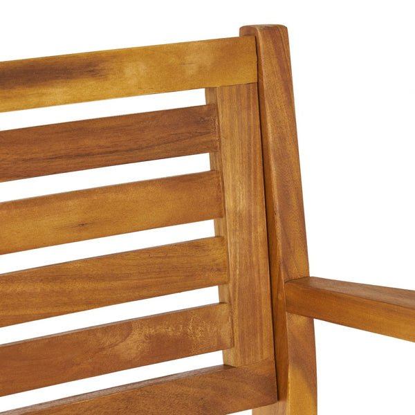 English Elm Hermosa Solid Acacia Outdoor Barstools Set of Two with Ladder Back and Footrest N758P473736T