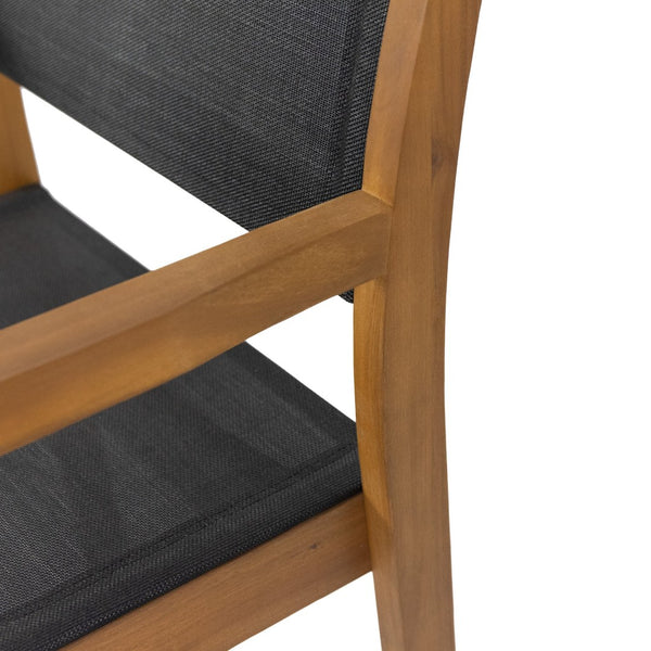 English Elm Fairfax Acacia Wood Outdoor Bar Stools with Woven Rattan Seats Set of Two N758P473804T