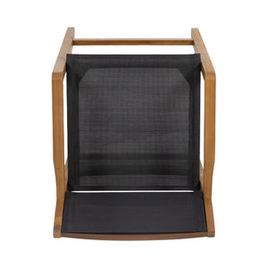 English Elm Fairfax Acacia Wood Outdoor Bar Stools with Woven Rattan Seats Set of Two N758P473804T