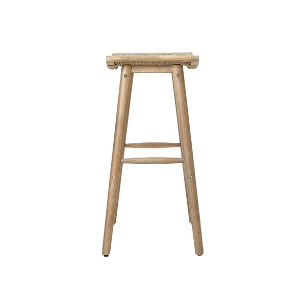 English Elm Jace Outdoor Barstool Set Acacia Wood Faux Rattan Woven Seat Patio Bar Dining N758P473908T