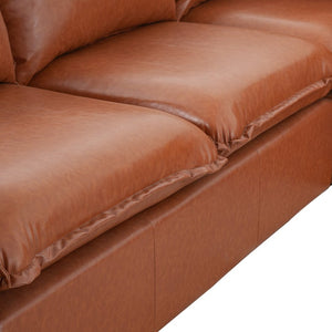 English Elm 101.5 Inch L-shaped Faux Leather Sectional Sofa with Deep Seats for Living Room N758T373839D