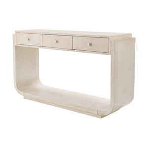 English Elm Antique-style Console Table with Three Drawers Paulownia Veneer Cabriole Legs Entryway N759P324549K