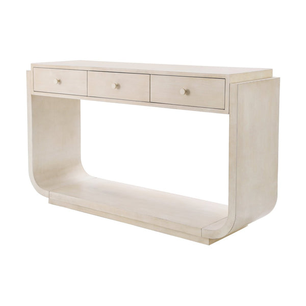 English Elm Antique-style Console Table with Three Drawers Paulownia Veneer Cabriole Legs Entryway N759P324549K