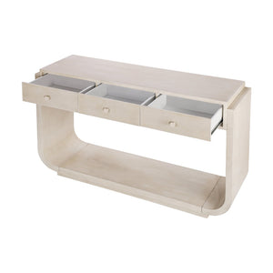 English Elm Antique-style Console Table with Three Drawers Paulownia Veneer Cabriole Legs Entryway N759P324549K