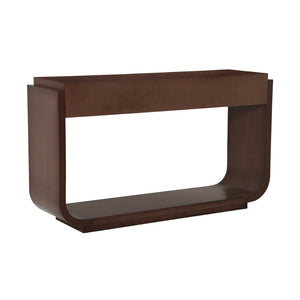 English Elm Antique-style Console Table with Three Drawers Paulownia Veneer Cabriole Legs Entryway Walnut N759P324549T