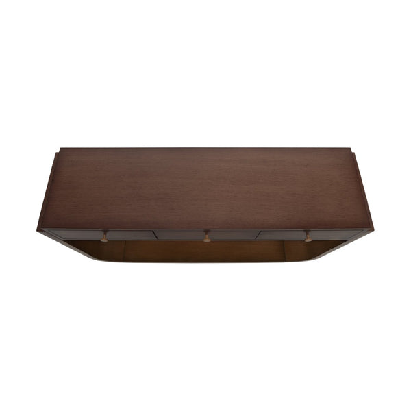 English Elm Antique-style Console Table with Three Drawers Paulownia Veneer Cabriole Legs Entryway Walnut N759P324549T