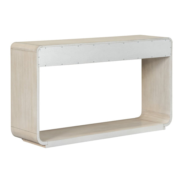 English Elm Antique-style Console Table Poplar Wood Curved Legs Three Drawers Entryway Accent Natural N759P396373N