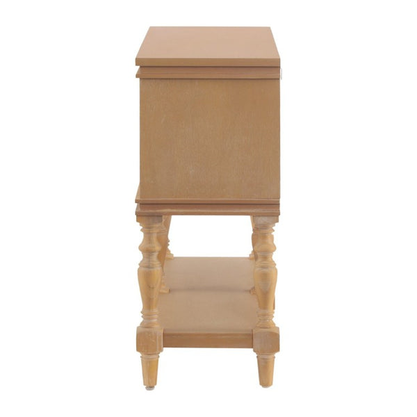 English Elm Video Farmhouse Pine Console Table Four Soft Close Drawers Turned Legs Entryway Storage N759P447650N