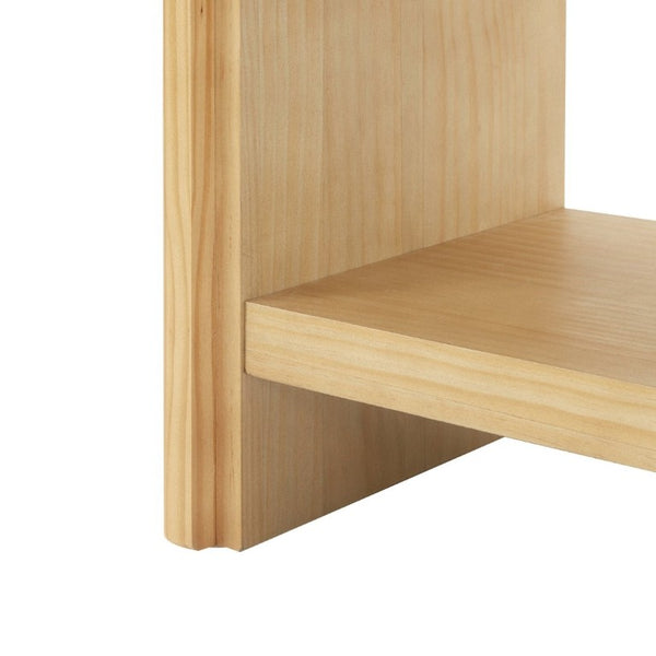 English Elm Video]55 Inch Fluted Pine Veneer Console Table with Soft Close Drawers for Entryway N759P449295N