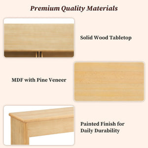 English Elm Video]55 Inch Fluted Pine Veneer Console Table with Soft Close Drawers for Entryway N759P449295N