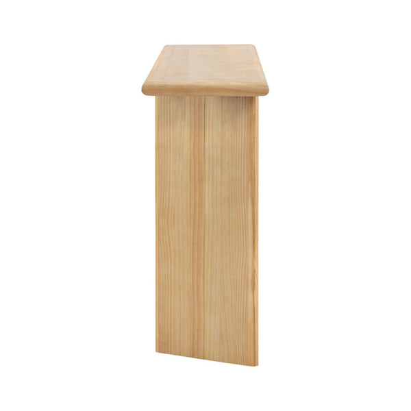 English Elm [video] Pine Veneer X-leg Console Table with Rounded Edges for Entryway or Living Room N759P449300N