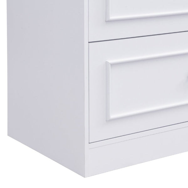English Elm Video Tall Arched Glass Door Display Cabinet with Soft Close Hinges and Five Tier Shelving 2-Tier Shelves with Drawers White N759P487155K