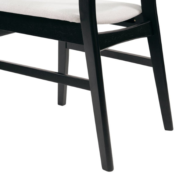 English Elm Video Mid-Century 5 Piece Dining Set Rubberwood Splayed Legs Upholstered Seating N759S011011K