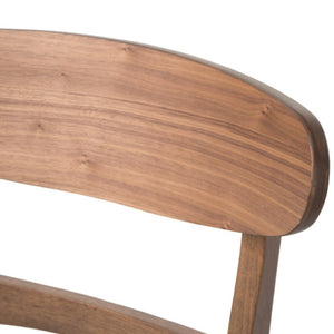 English Elm Video Mid-Century Rubberwood Dining Set Splayed Legs Walnut Finish with Four Upholstered Chairs N759S111011M