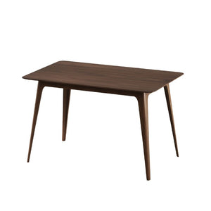 English Elm Video Mid-Century Rubberwood Dining Set Splayed Legs Walnut Finish with Four Upholstered Chairs N759S111011M