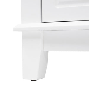 English Elm Video 48 Inch Freestanding Bathroom Vanity Resin Sink Six Soft Close Drawers White N759S221752K