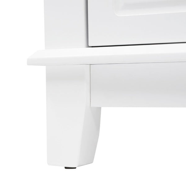 English Elm Video 48 Inch Freestanding Bathroom Vanity Resin Sink Six Soft Close Drawers White N759S221752K