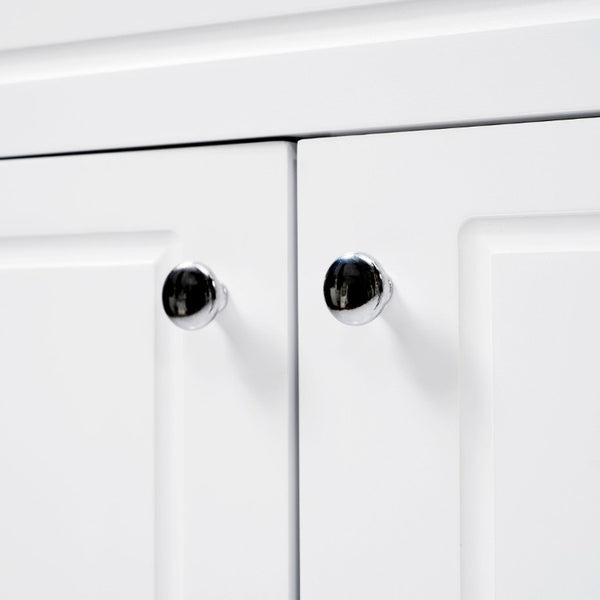 English Elm Video 60 Inch Freestanding Bathroom Vanity Dual Resin Sinks Soft Close Storage White N759S221759K
