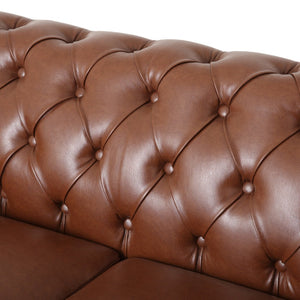 English Elm 3-seat Upholstered Sofa with Warm Wood Legs for Contemporary Living Rooms N760P215168D