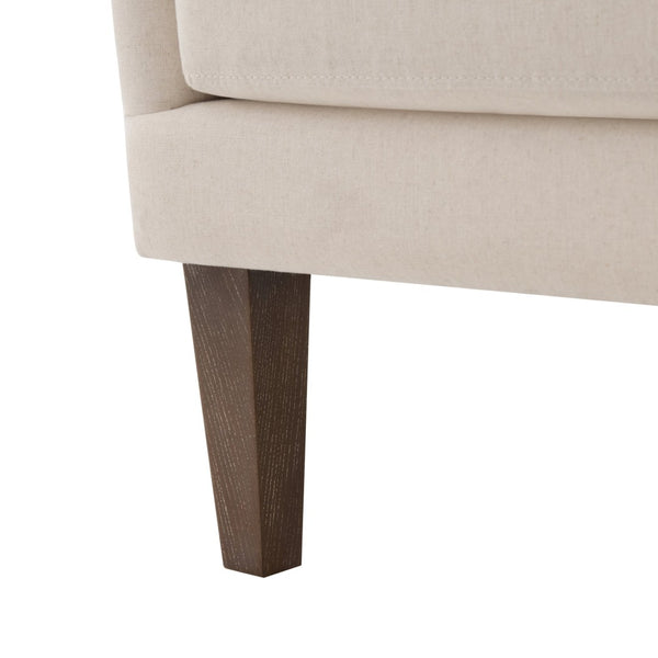 English Elm Modern Wingback Linen Accent Chair Pair with Ash Legs Nailhead Trim Tailored Design N760S0000033B