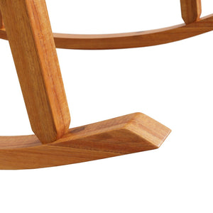English Elm Casa Acacia Solid Hardwood Outdoor Rocking Chair with Padded Cushions for Porch Use Brown N761P439578T