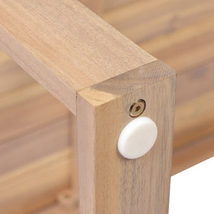 English Elm 67 Inch Acacia Slatted Outdoor Dining Table Seats Six on Patio Deck or Garden N762P371718K