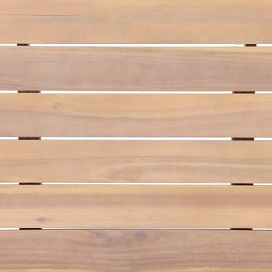 English Elm 67 Inch Acacia Slatted Outdoor Dining Table Seats Six on Patio Deck or Garden N762P371718K