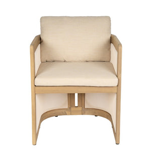 English Elm 7‑Piece Solid Acacia Outdoor Dining Set Slatted Table Six Armchairs Garden Patio N762P371718K_N762P522750N3