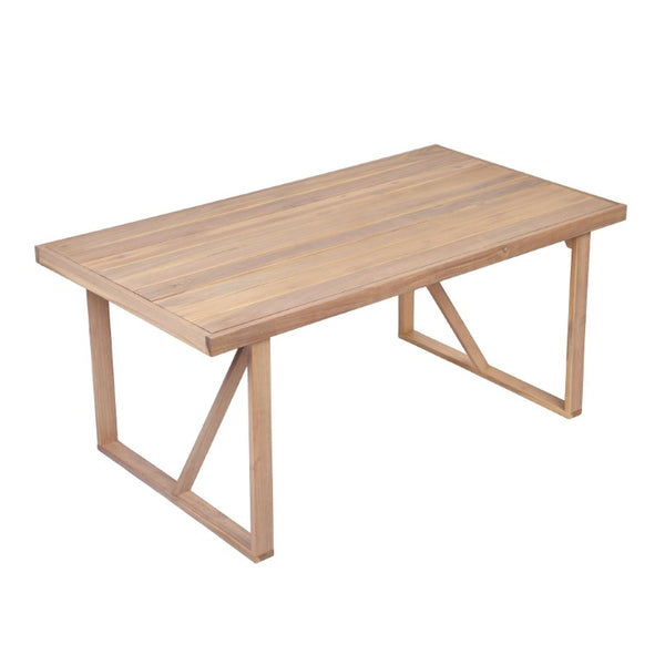 English Elm 7‑Piece Solid Acacia Outdoor Dining Set Slatted Table Six Armchairs Garden Patio N762P371718K_N762P522750N3